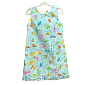 Plum Pudding Dress Youth Toddler Girls 4 Sleeveless Sundress Tropical Umbrella
